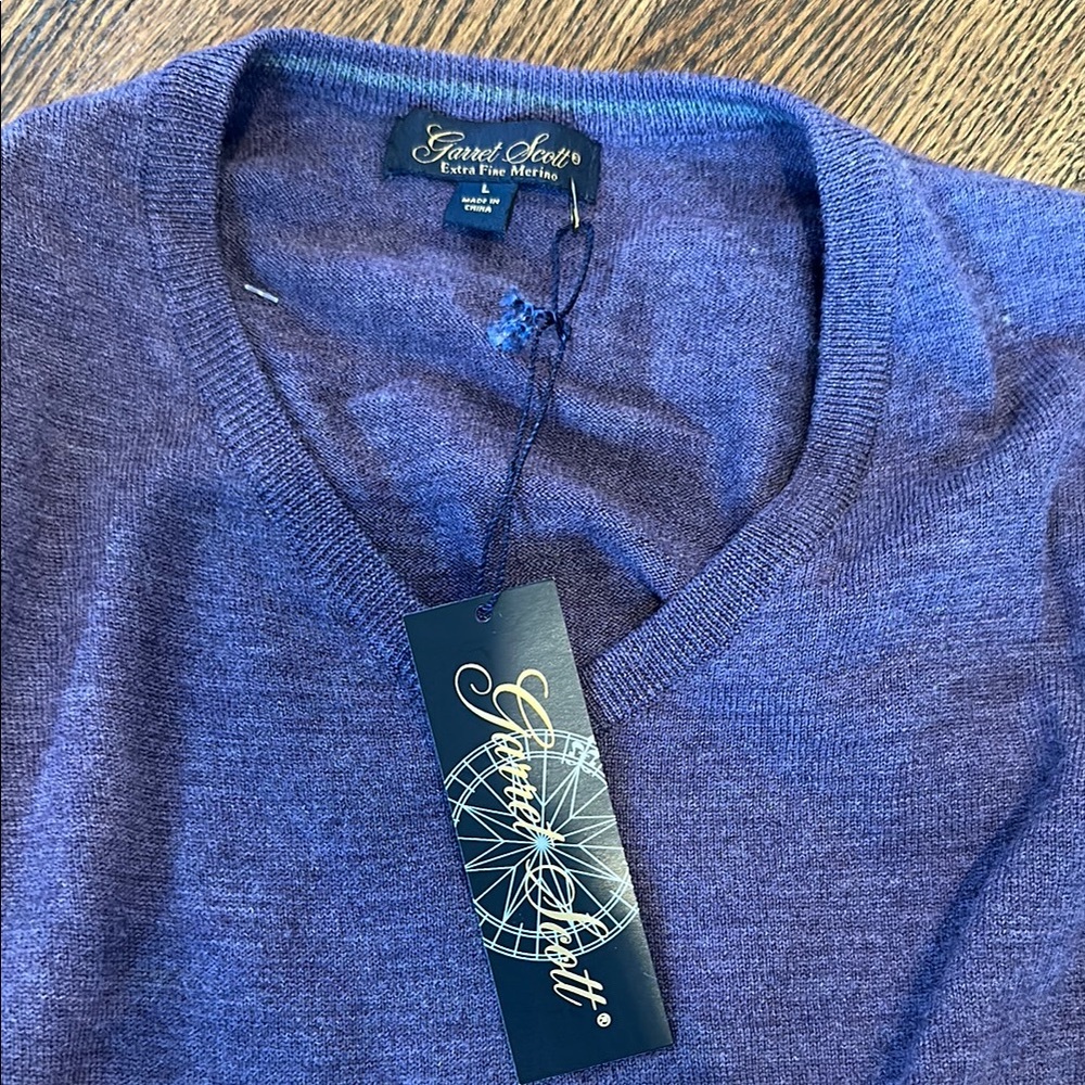 Garret Scott Purple Merino Sweater